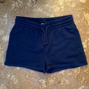Aritzia TNA Navy Sweat Shorts